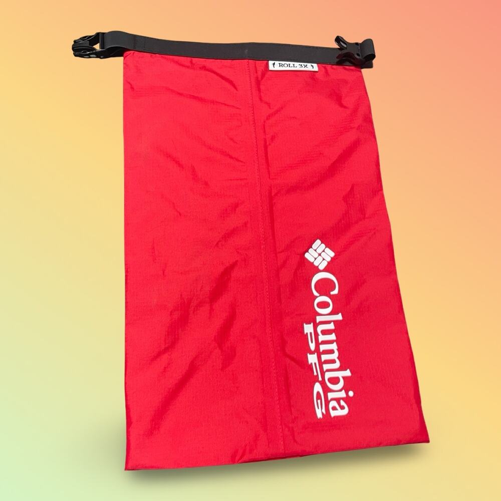 Columbia PFG Red Roll-Top Dry Bag Waterproof Fishing Gear Camping Kayak Sport